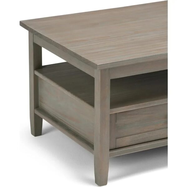 New Extendable Coffee Table Adjustable Reversible Wood Table Drawers