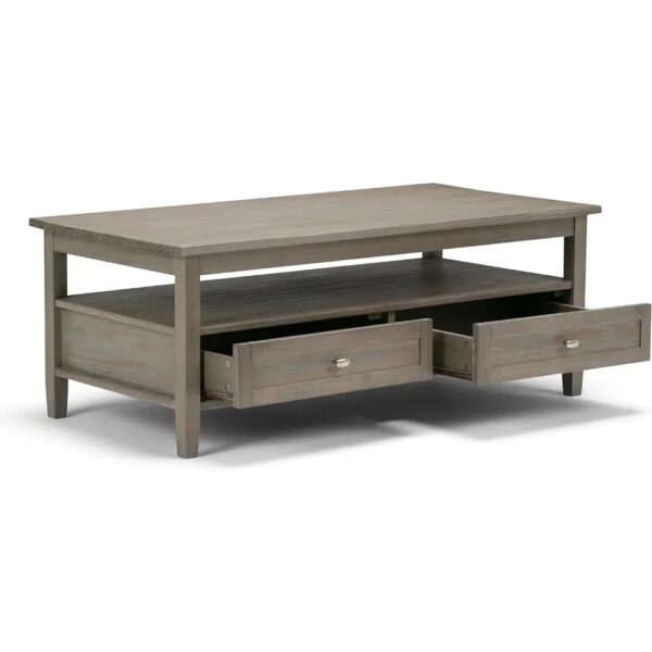New Extendable Coffee Table Adjustable Reversible Wood Table Drawers
