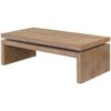 New Natural Wood Coffee Table Rectangle Cocktail Table