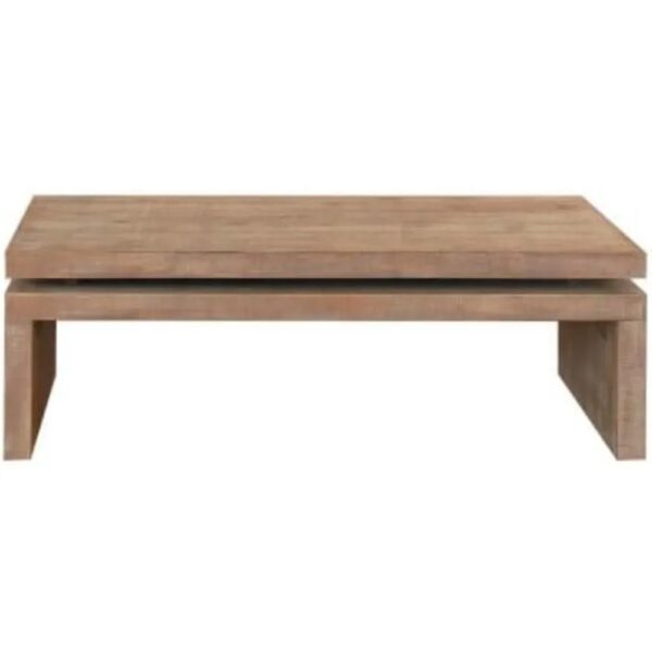 New Natural Wood Coffee Table Rectangle Cocktail Table