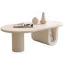 New Oval Coffee Table White Minimalist Modern Wood Table