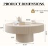 New Coffee Table Round Wood Modern Handcrafted Tea Table