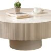 New Coffee Table Round Wood Modern Handcrafted Tea Table